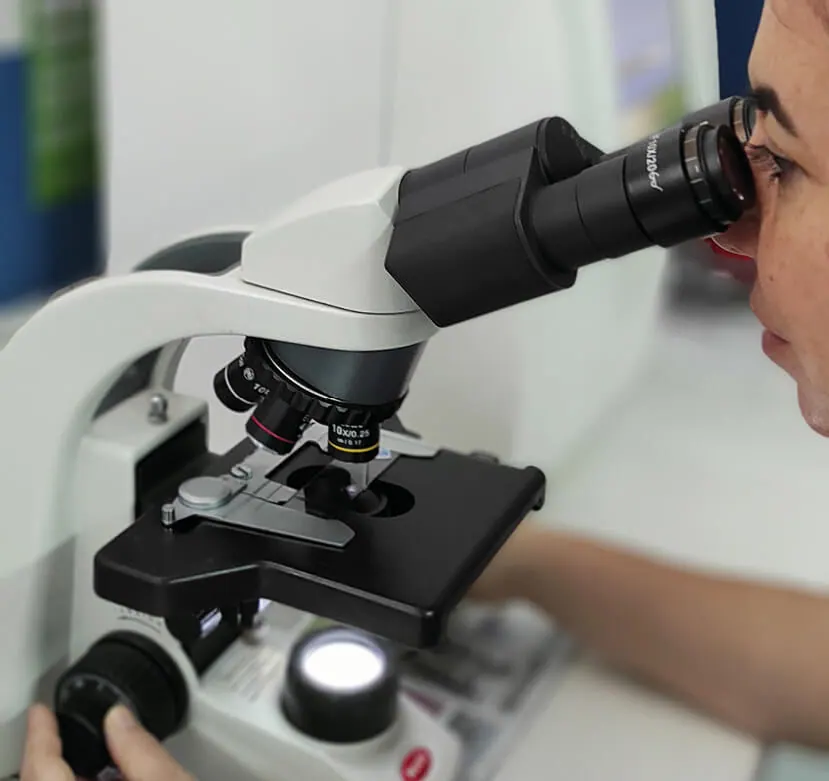 Microscopio del laboratorio